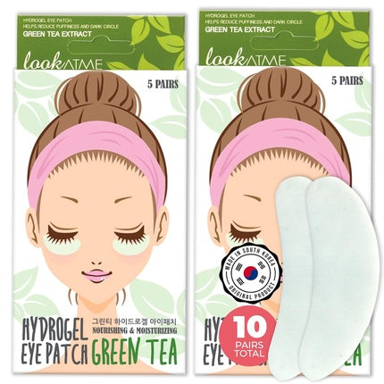 Look At Me Under Eye Patches 10 Pairs Korean Skin Care Green Tea Hydrogel