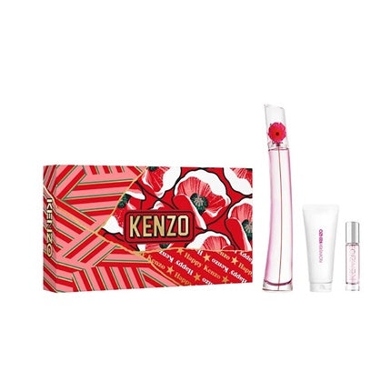 Kenzo Flower By Kenzo Poppy Bouquet - Eau De Parfum 100 Ml + Body Lotion 75 Ml + Eau De Parfum 10 Ml Refillable
