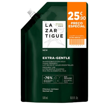Lazartigue Extragentle Shampoo Extra Soft Frequent Use Refill 500ml