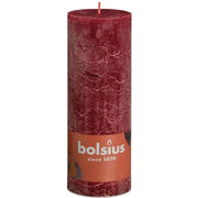 Bolsius Rustik Cheroot Candle 190x68 Old Red