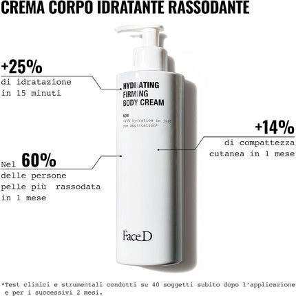 Face D Firming Moisturizing Body Cream with Hyaluronic Acid, Vitamin E and Pomegranate Extract 400ml