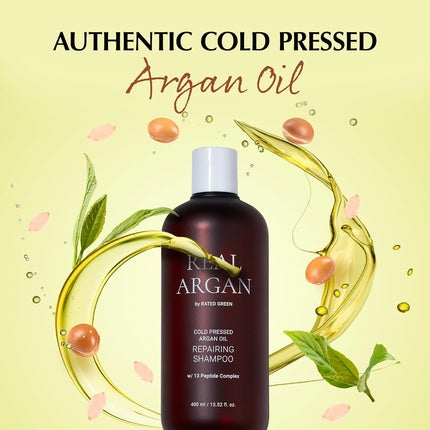 Rated Green Real Argan Repairing Shampoo - Hair Strengthening Shampoo for Dry Hair