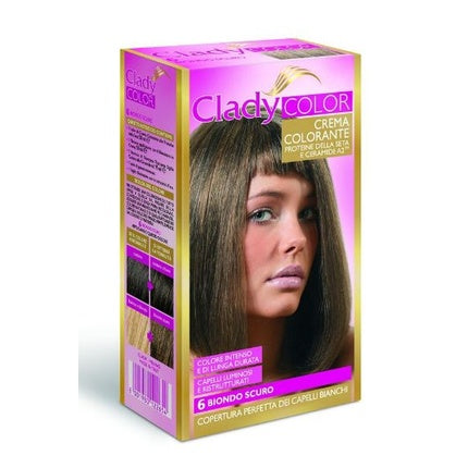 Clady Hair Color Cream Dye 1pc 6 Dark Blonde