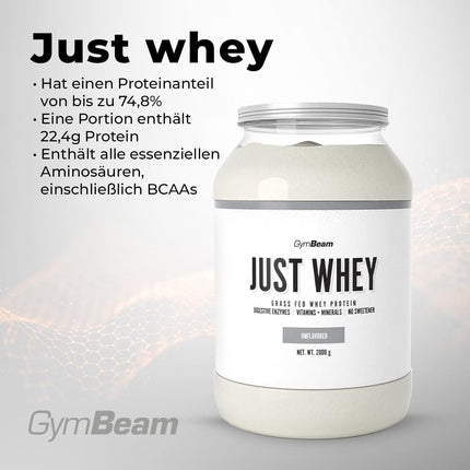 Gymbeam Just Whey Protein Multi-Component Whey Protein Powder from Pasture