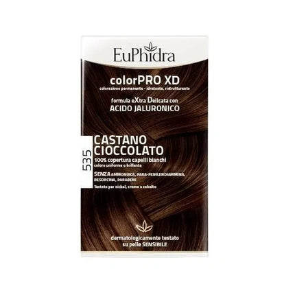 Zeta Farmaceutici Euphidra Colorpro Xd 535 Chestnut Chocolate Hair Coloring Gel With Activator Conditioner And Gloves