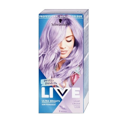 Schwarzkopf Live Ultra Brights Or Pastel Hair Dye Semi-Permanent L120 Lilac Crush