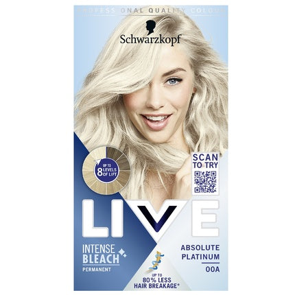 Schwarzkopf Live Intense Bleach Hair Lightener 00a Absolute Platinum