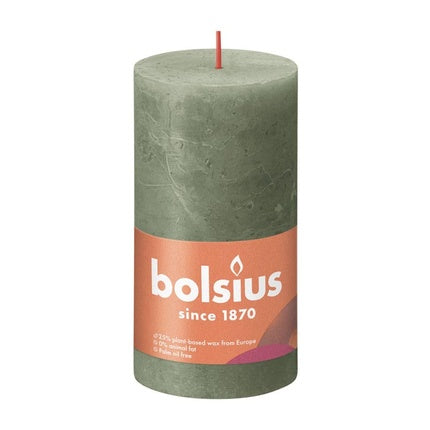 Bolsius Shine Stump Candle 130x68 Fresh Olive