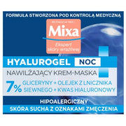 Mixa Expert Sensitive Skin Hyalurogel Night Moisturizing Cream-Mask 50ml