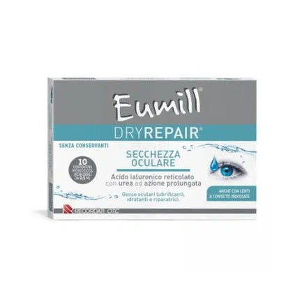 Recordati Eumill Dryrepair Ocular Dryness 10 Single Dose Containers Of 05 Milliliters