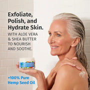 Hempz Triple Moisture Sugar Body Scrub - Grapefruit & Peach - All Natural