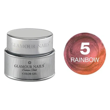 Vip Glamour Color Gel Rainbow 5 5 Milliliters