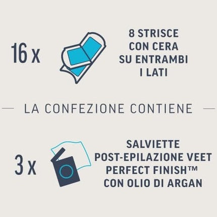 Veet Expert Sensitive Skin Underarm and Bikini Area Wax Strips 16 Strips