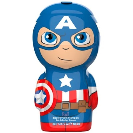 Marvel Captain America 2in1 Shower Gel & Shampoo with 3D Figure and Great Scent 400ml