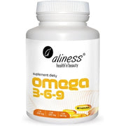 Aliness Omega 3-6-9 270/225/50mg - Supports Heart and Brain Function - Dietary Supplement 90 Capsules