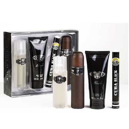 Cuba Original Cuba Black Gift Set - Includes 100ml Edt Spray, 35ml Edt Spray, 200ml Shower Gel, And 100ml After Shave Spray
