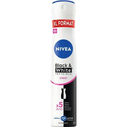 Nivea Invisible For Black & White Clear Antiperspirant Spray 200 Ml