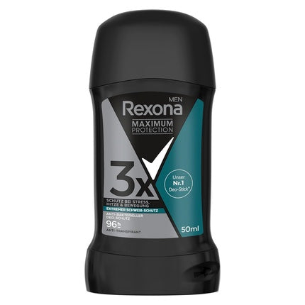 Rexona Men Maximum Protection Deodorant Stick Antibacterial Deodorant Protection Antiperspirant with 96 Hours Sweat and Body Odor Protection 50ml