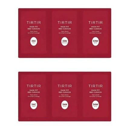 Tirtir Mask Fit Red Cushion 6 Shade Trial Kit 33c-34w