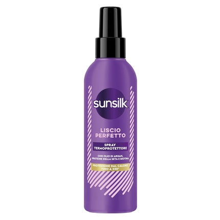 Sunsilk Hair Thermal Protection Spray Smooth Line Perfect Against Frizz Protects from Hair Dryer and Straightening Ultra-Light Texture with Argan Oil Silk Protein and Biotin 200ml