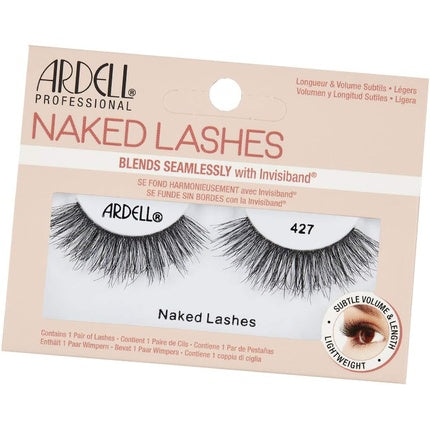 ARDELL Naked Lashes 427 Natural Real Hair False Eyelashes - 1 Pair, Vegan and Reusable
