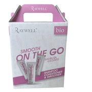 Raywell Smooth Travel Set Gift Kit with Smoothing Cream, Shampoo, and Conditioner
