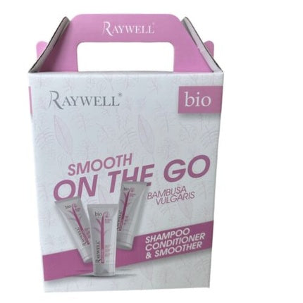 Raywell Smooth Travel Set Gift Kit with Smoothing Cream, Shampoo, and Conditioner