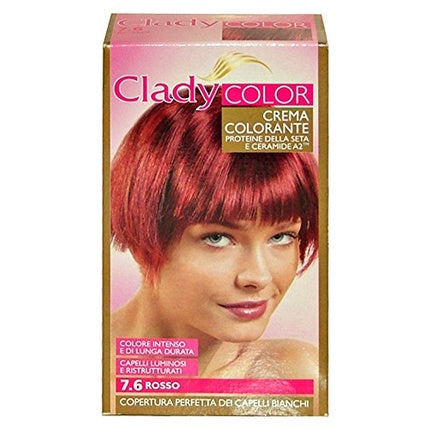 Clady Permanent Oxidizing Hair Color Cream No. 7.6 Red