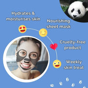 7th Heaven Panda Face Sheet Mask with Coconut and Banana to Hydrate and Moisturize Skin
