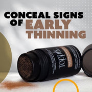 Toppik Hair Building Fibres Powder Medium Brown for Thicker-looking Hairline Crown and Beard Instant Thinning Concealer for Men and Women 3g