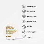 Evo Casual Act Moulding Whip Light Firm Hold Styling Paste for All Hair Types