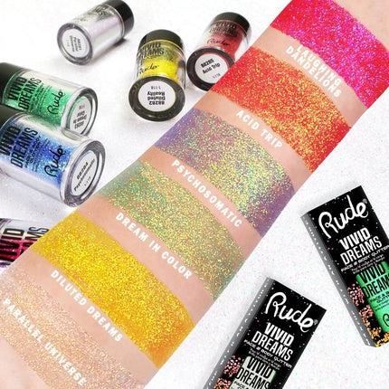Rude Vivid Dreams Face & Body Glitter - Vibrant and Long-Lasting Shine