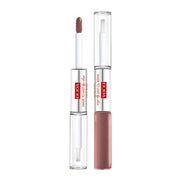 Pupa Made To Last Lip Duo Liquid Lip Colour & Topcoat Waterproof Long Lasting - 011 Natural Brown, 2x4ml