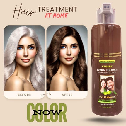 Veinira Herbal Quick Hair Colour Shampoo Effortless Instant Dye for Men