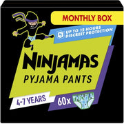 Pampers Ninjamas 4-7 Years Medium Size Boy - 60 Count