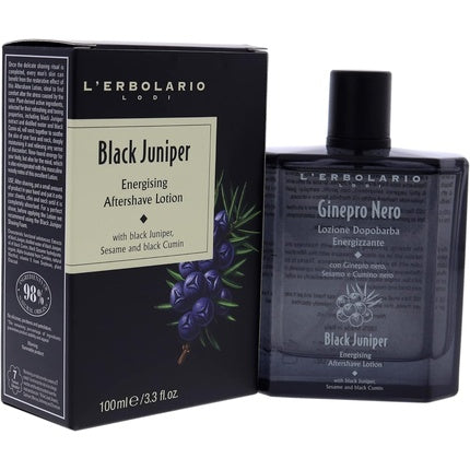 L'Erbolario Black Juniper Energizing Aftershave Lotion 3.3oz