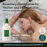 AROMATICA Rosemary Hair Thickening Conditioner 13.53oz 400ml - Vegan Growth Promoting Volumizing and Cleansing for Men and Women