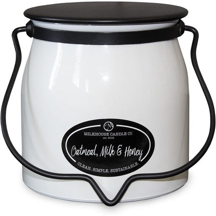 Milkhouse Candle Company Oatmeal Milk & Honey Creamery Collection 16oz Double Cotton Wick Soy Candles with Beeswax