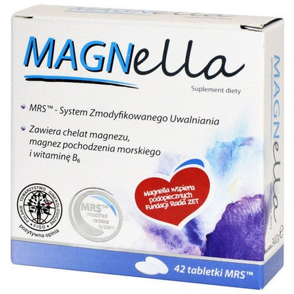MAGNELLA Magnesium + Vitamin B6 Nerve Stress Nervous System Muscles Cramps 42 Tablets