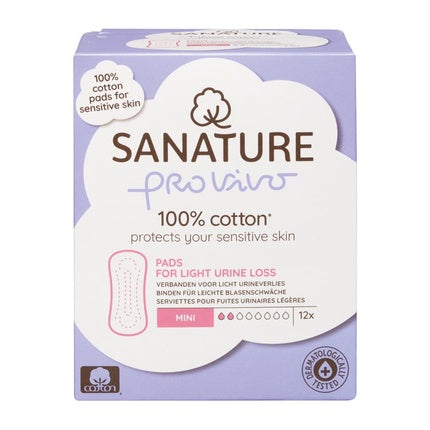 Sanature Pro Vivo Cotton Incontinence Pad Mini Ideal For Discreet Protection