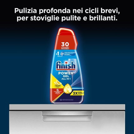 Finish Powergel Dishwashing Detergent with Lemon 600ml