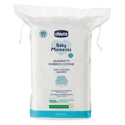 Chicco Cotton Cosmetic Pads 0 Months+ 60 Pieces