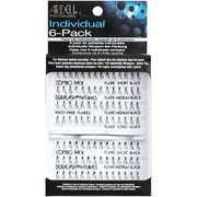 Ardell Knot-Free Individuals Combo Eye Lashes Black - Pack of 6