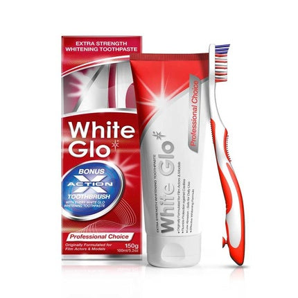 White Glo Professional Choice Whitening Toothpaste 100ml + Toothbrush