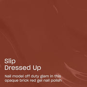 OPI GelColor Slip Dressed Up Opaque Dark Red Brown Creme UV Cure Gel Nail