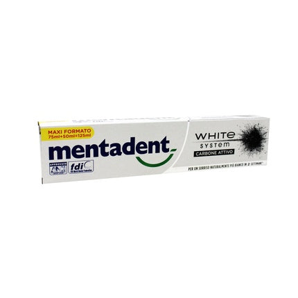 Mentadent Dent. White System Charcoal 125 Ml Toothpaste