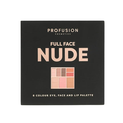 Full Face Palette Nude 8 Shades for Eyes Face and Lips Natural and Bold Makeup Looks Ultimate Makeup Essential for Medium to Dark Skin Tone Nude
