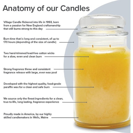 Village Candle Maple Butter Scented Candle - Crystal Yellow