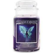 Village Candle Fairy Dust Large Glass Apothecary Jar Scented Candle 21.25 oz Purple