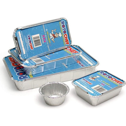 Home G/4 Container with Lid for 3 Servings Aluminum Silver